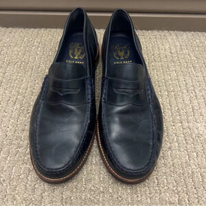Cole Haan size 9.5 Pinch blue leather shoes